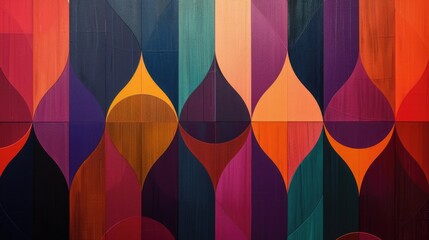Poster - Geometric abstract pattern with colorful overlapping diamonds. Seamless design for wallpaper. Abstract image of geometric shape made from bold line with vibrant color. Dynamic shape style. AIG51.
