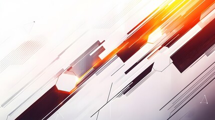 Poster - Abstract digital design with dynamic lines and bright highlights.