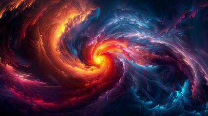 Poster - Swirling cosmic colors and vibrant energy captured in stunning digital art