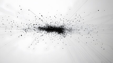 Poster - Abstract design of dark particles radiating outward.