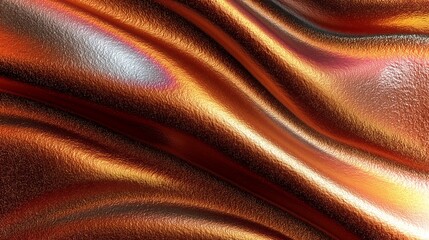 Fototapete - Captivating orange and metallic texture creates a stunning backdrop for creative projects