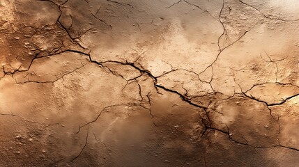 Poster - Textured cracked earth backdrop for ecological design and mockup applications in natural settings