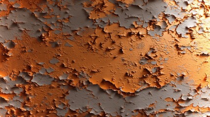 Poster - Textured orange and gray wall surface showcasing eco-inspired design and free space