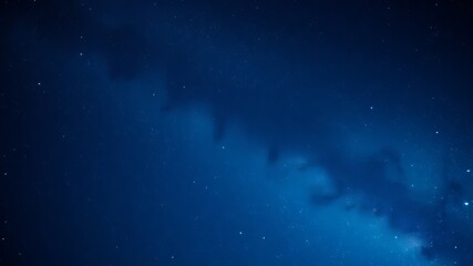 Wall Mural - A breathtaking view of the Milky Way galaxy at night, showcasing countless stars and cosmic dust clouds across a deep blue sky.
