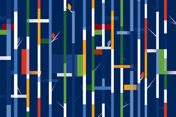 Poster - Abstract graphical design with colorful geometric pattern, creating an artistic and visually captivating display
