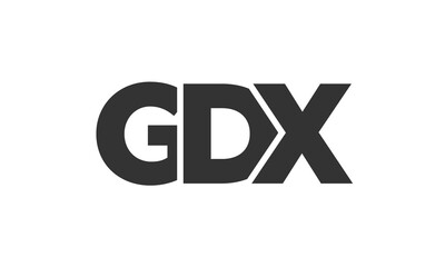 Poster - GDX logo design template with strong and modern bold text. Initial based vector logotype featuring simple and minimal typography. Trendy company identity.