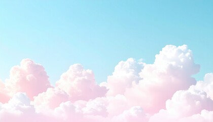 Poster - Dreamy cloudscape sky digital artwork serene environment aerial view tranquility and imagination