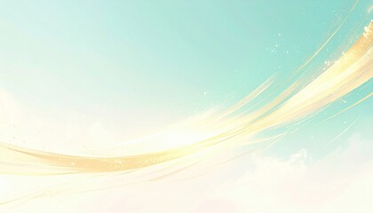 Poster - Flowing light patterns serene sky abstract image tranquil environment aerial perspective visual serenity for creative inspiration
