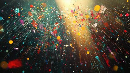 Poster - Bright colorful explosion of confectionary light with vivid hues creating a stunning visual delight