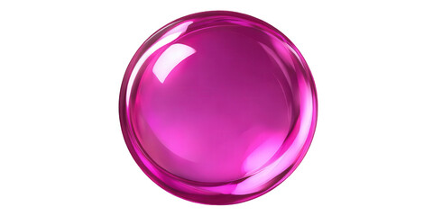 Poster - Shiny pink glass orb on transparent background 3d