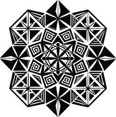 Aufkleber - Seamless repeating geometric mosaic pattern textile with vintage style