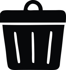 Poster - Business design icon illustration of an open black plastic recycle bin symbol with a calendar date object