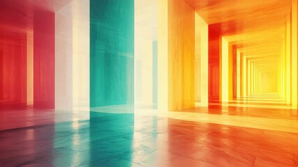 Poster - colorful room bathed in natural light with sunlight streaming through the window and walls