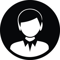 Poster - User profile icon vector illustration of a person's head for business communication and customer support design