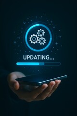 operating system upgrade concept, installation app and software update process, modernize user equip