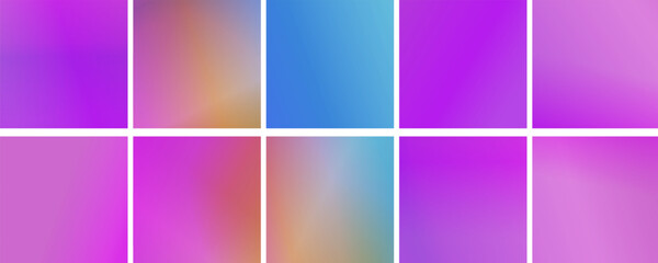 Poster - Abstract blurred gradient background in bright colors. Colorful smooth illustration