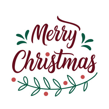  Merry Christmas typography vector illustration.
