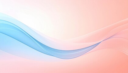 Poster - Flowing abstract waves digital art soft colors stunning visuals serenity concept