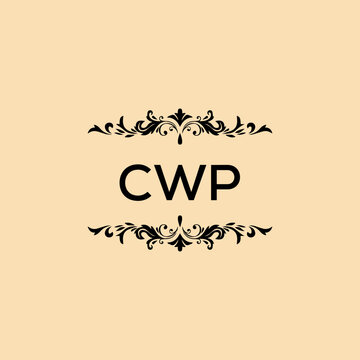CWP creative minimalist letter logo. 