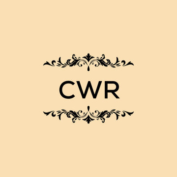 CWR creative minimalist letter logo. 