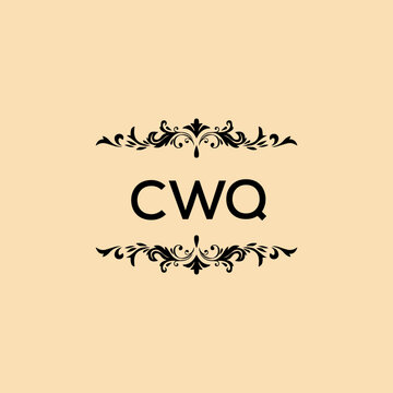 CWQ creative minimalist letter logo. 