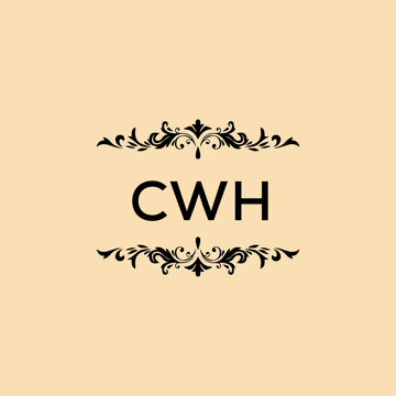 CWH creative minimalist letter logo. 