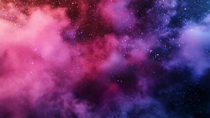 Poster - Stunning cosmic nebula with twinkling stars set against a vast and mysterious galactic background