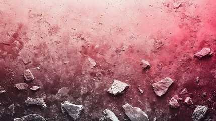 Poster - Detailed view of fractured rocks on a textured surface.