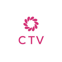  CTV Letter Initial Logo Design Template Vector Illustration