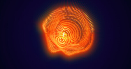 Aufkleber - bright yellow energy swirls glowing in dark space, evoking creativity and power in a futuristic, tec