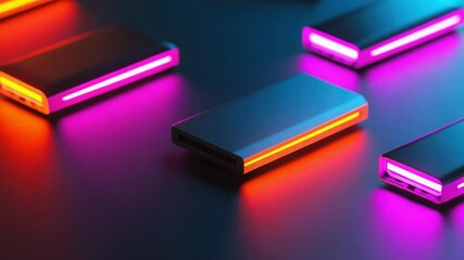 Poster - A collection of electronics sitting on a table, ideal for use in presentations, offices or homes