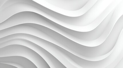 Poster - Sleek white curves expressing fluid motion, embodying minimalist elegance with contemporary design sensibilities