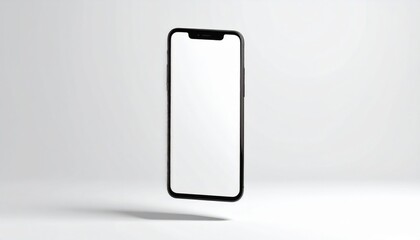 Poster - Innovative mobile technology display minimalistic studio digital product showcase floating smartphone clean environment modern concept