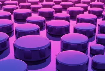 Aufkleber - Vibrant purple circular shapes creating a visually striking pattern