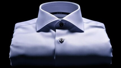 Poster - A close-up shot of a white shirt against a black background, perfect for minimalist designs and projects