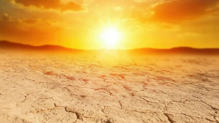 Poster - Desert landscape with sunset colors, can be used for travel or adventure concepts