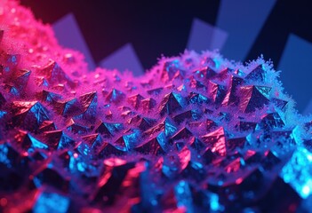 Fototapete - Vibrant abstract texture with colorful geometric shapes and patterns
