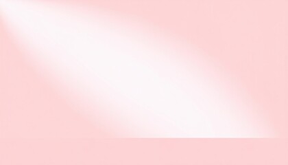 Poster - Bright light beam illuminating a soft blush background in a studio space abstract art minimalist environment artistic viewpoint