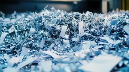 Poster - A stack of blue tin foil sheets sits atop a table, ready for use