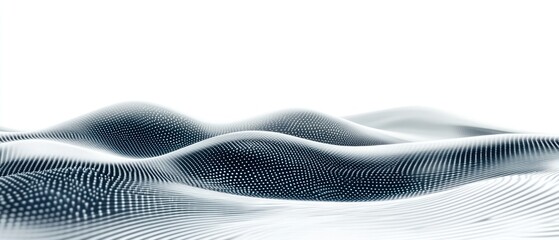 Poster - Abstract Digital Landscape: A mesmerizing visualization of data waves, showcasing the beauty of digital artistry and technological innovation.