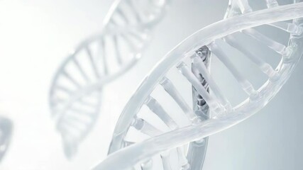 Poster - A detailed view of a DNA double helix model, suitable for use in science education and research contexts
