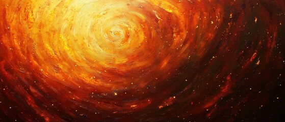 Wall Mural - Dramatic abstract background of fiery swirling spiraling flames and glowing embers in shades of orange yellow and red Intense powerful and chaotic motion conveys a sense of energy passion