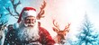 © photopixelstudio - Santa Claus with Reindeer in Snowy Landscape