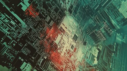 Poster - Circuit board abstract technology background