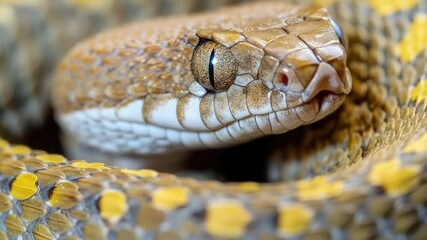 Aufkleber - Close-up photo of a snake's head with yellow spots, ideal for use in scientific or educational contexts