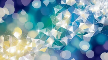 Poster - vibrant blue and yellow background with twinkling white and yellow lights creating a dreamy atmosphe