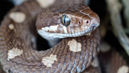 Aufkleber - A close-up image of a snake's head and neck, featuring its facial features