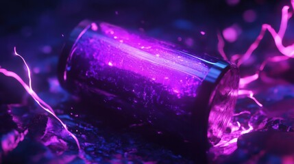 Aufkleber - abstract battery concept in deep ultraviolet hues