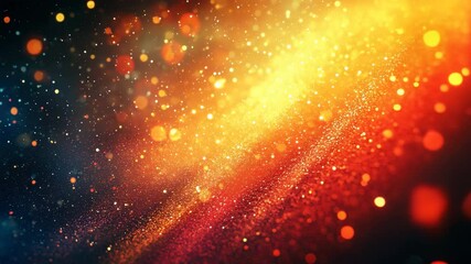 Poster - Bright yellow and red light creating a vivid and eye-catching display in a dark surrounding environment