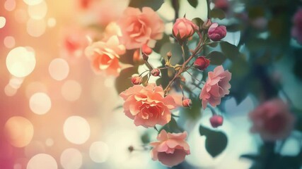 Poster - Close-up shot of a bouquet of pink flowers